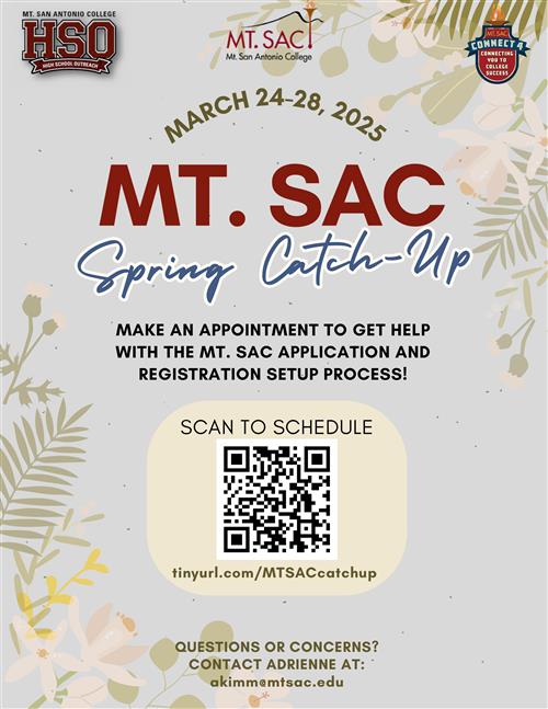 Mt SAC Spring Catch Up